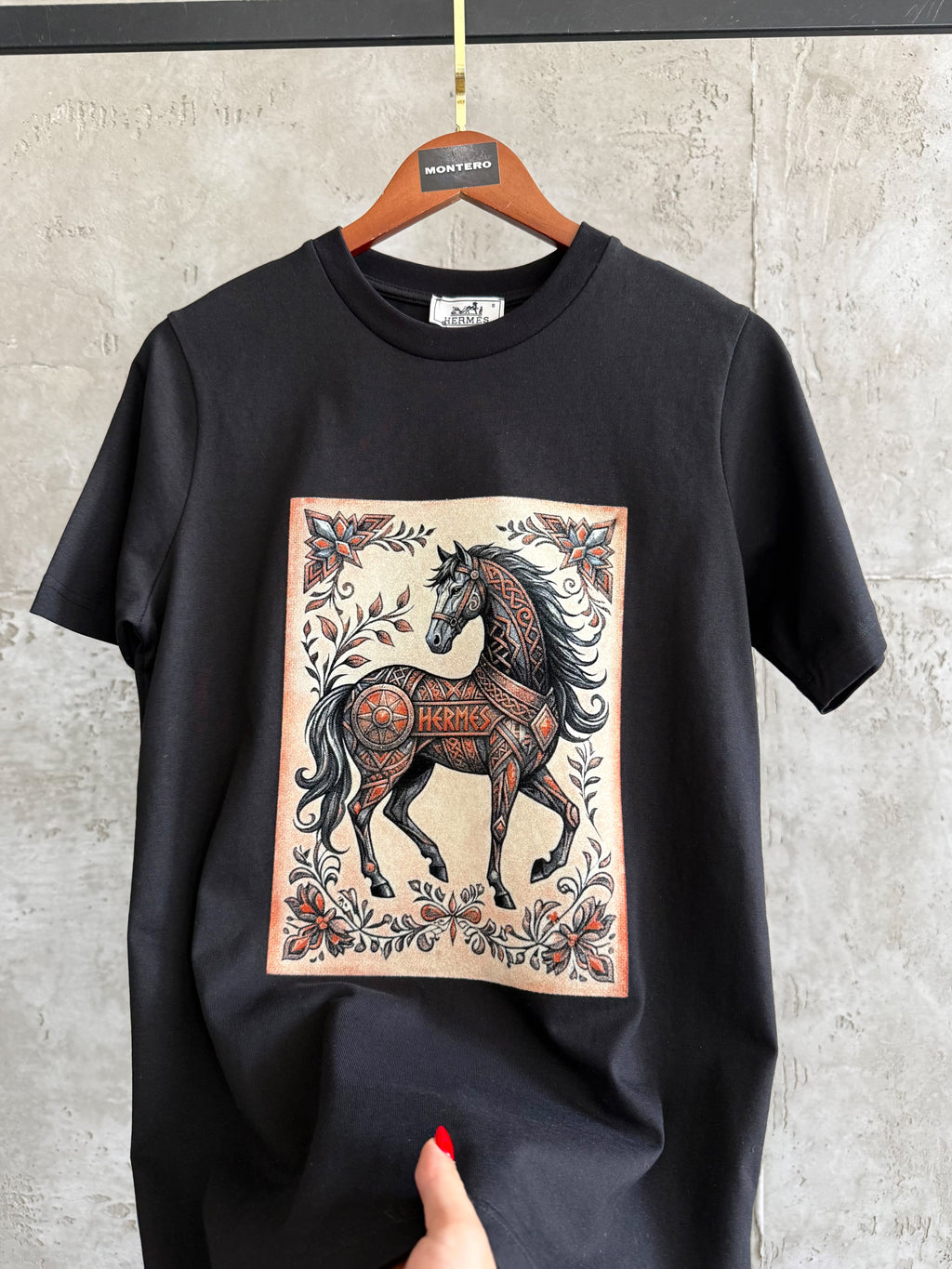 H09 Retro siyah tshirt