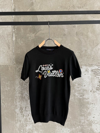 LV08 Triko Nakış siyah tshirt