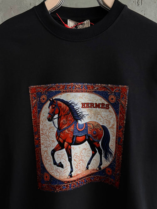 H02 Vintage siyah tshirt