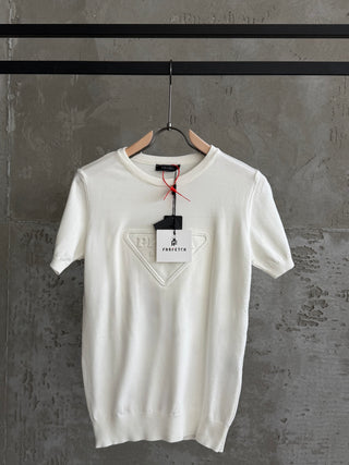 P05 Plus triko beyaz tshirt