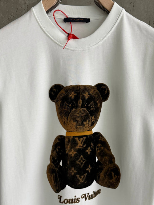 LV01 Bear beyaz tshirt