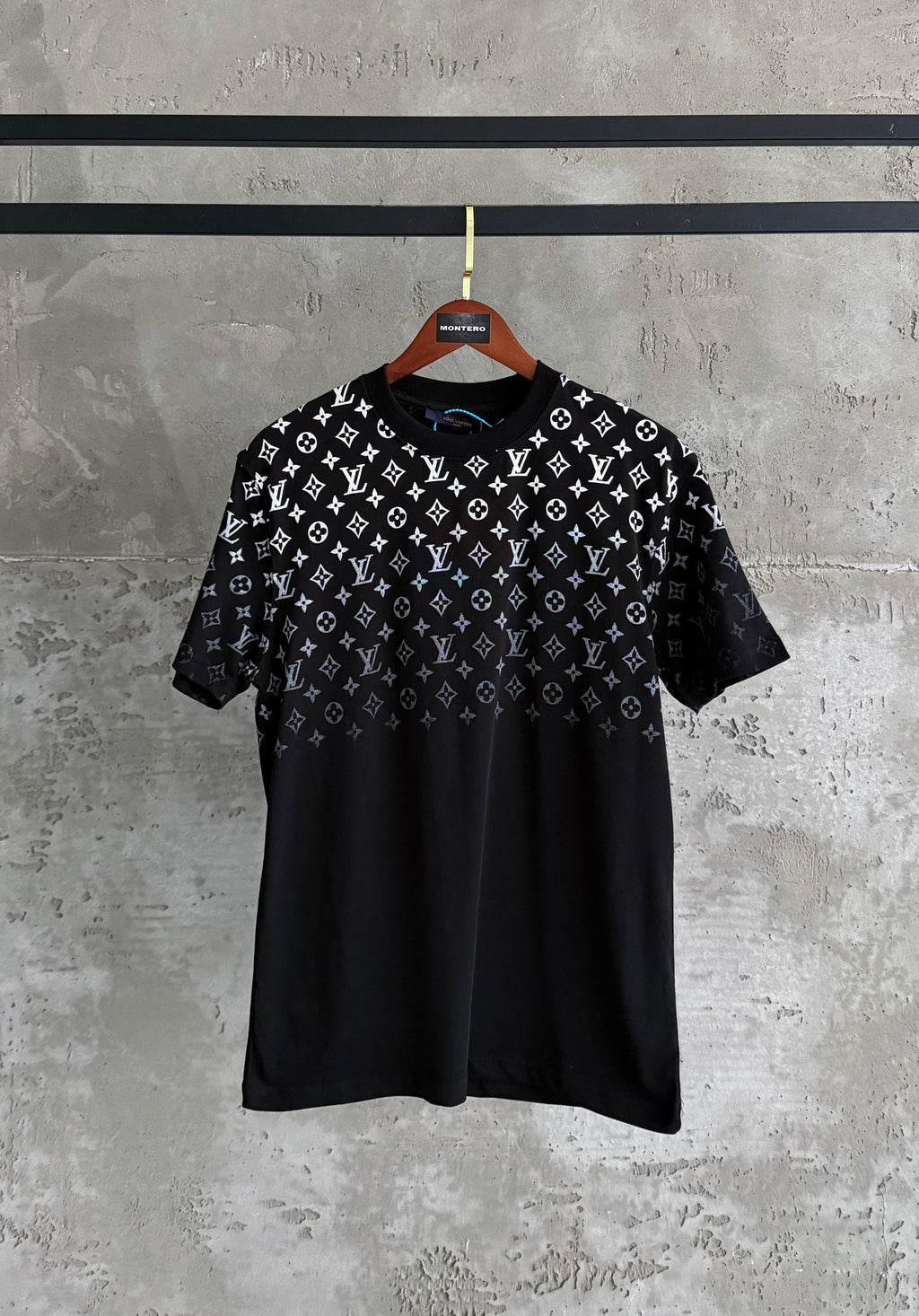 LV02 Flu Monogrom siyah tshirt