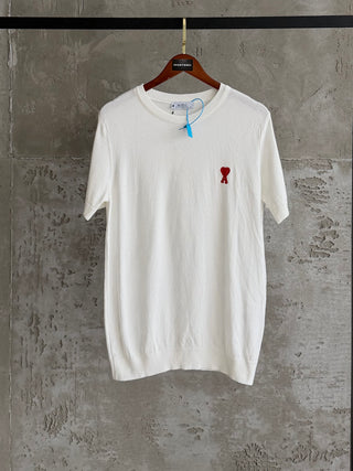 Al02 triko kalp beyaz tshirt