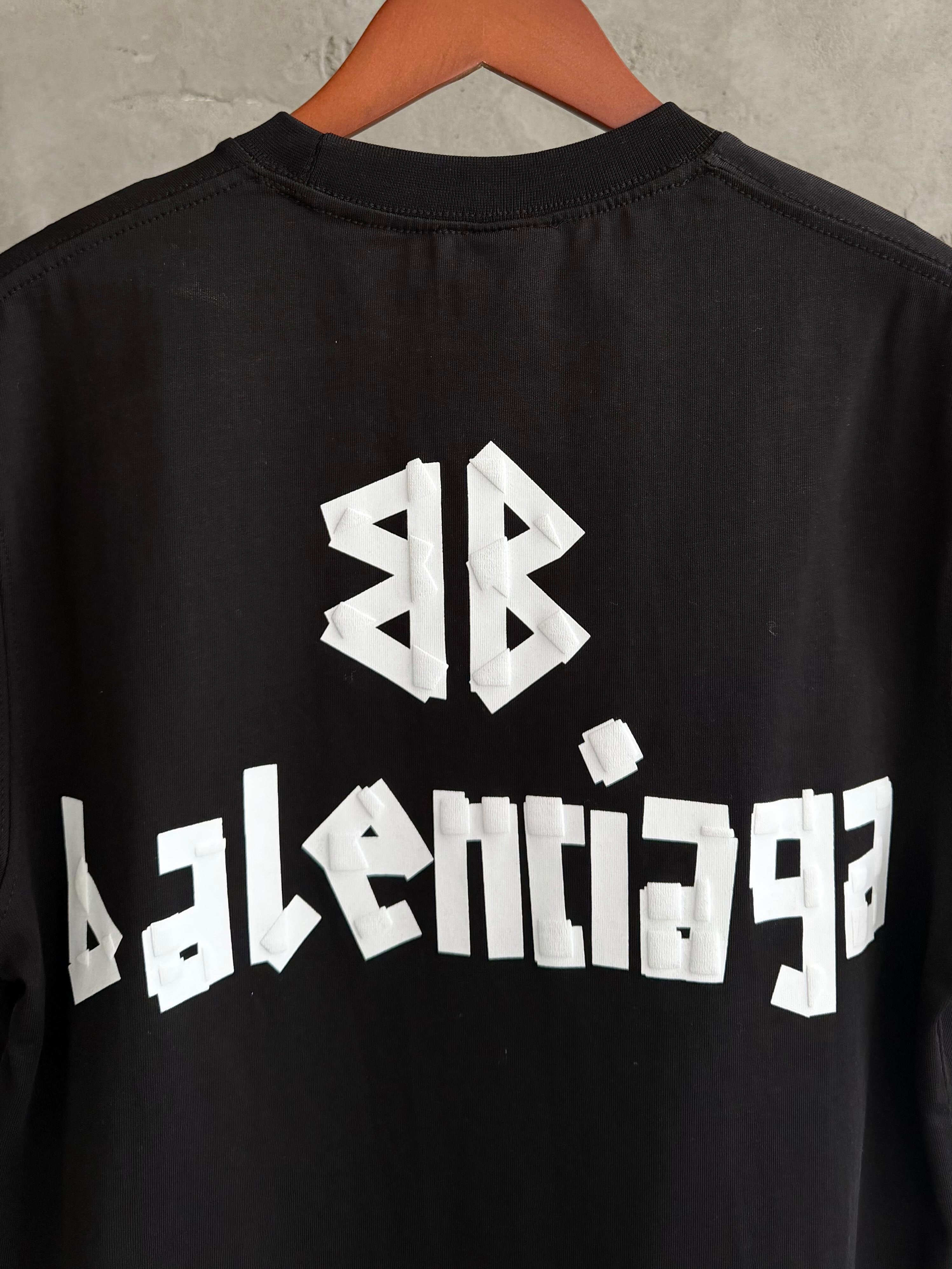 Blc01 Premium baskı siyah tshirt