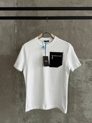 F01 Plus cepli beyaz tshirt