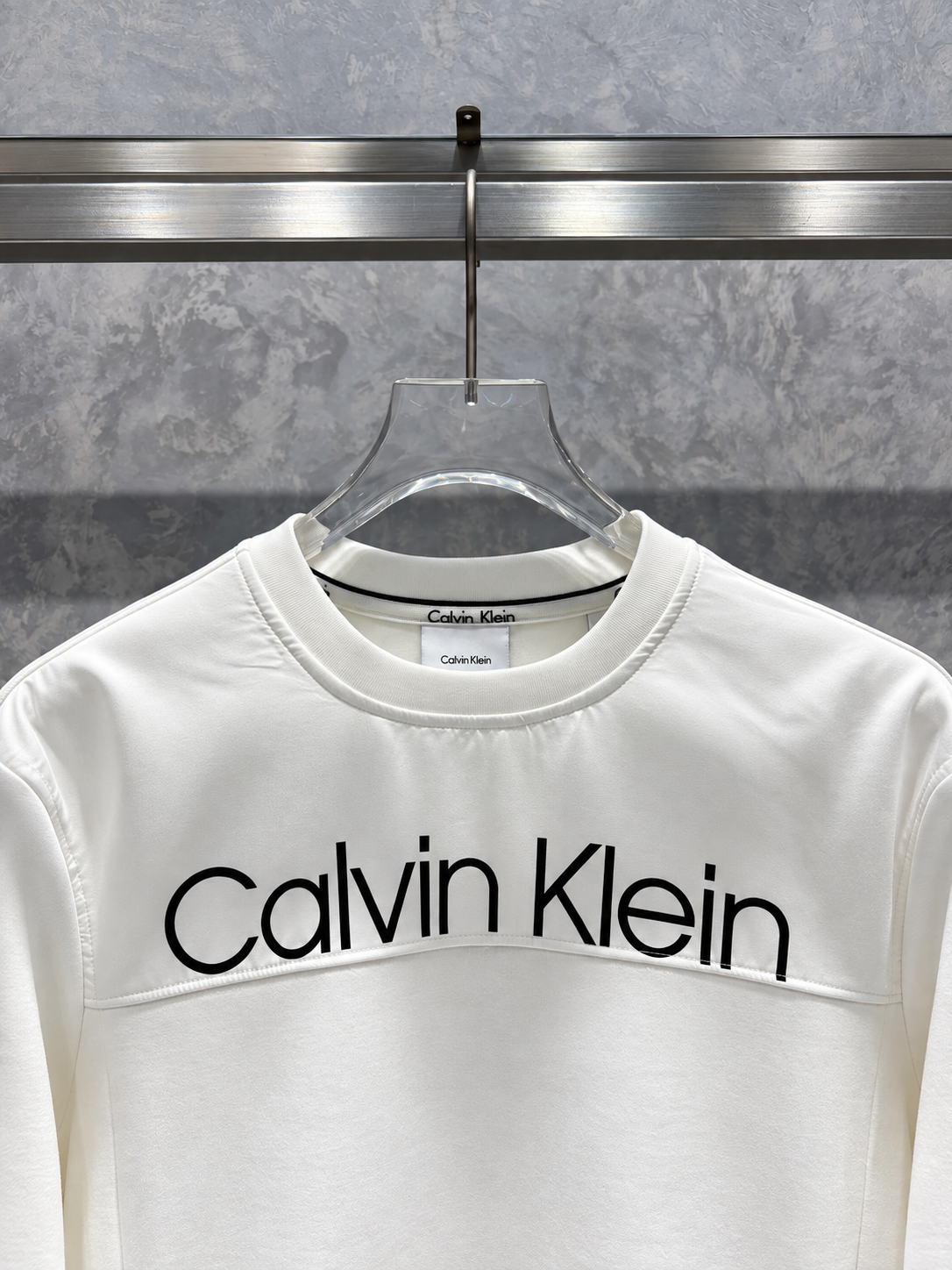 CK01 Cepli Beyaz Sweatshirt