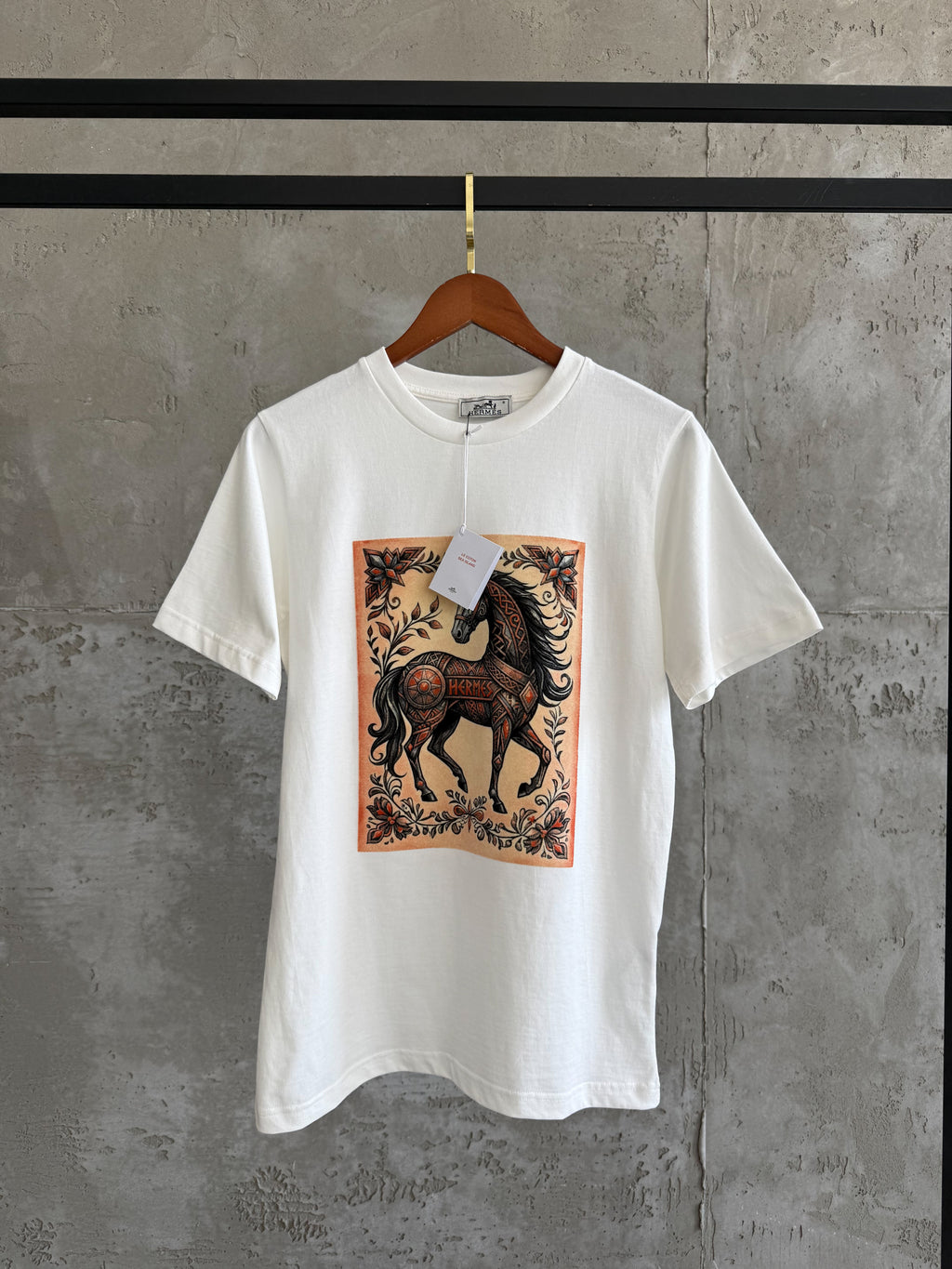 H09 Retro beyaz tshirt