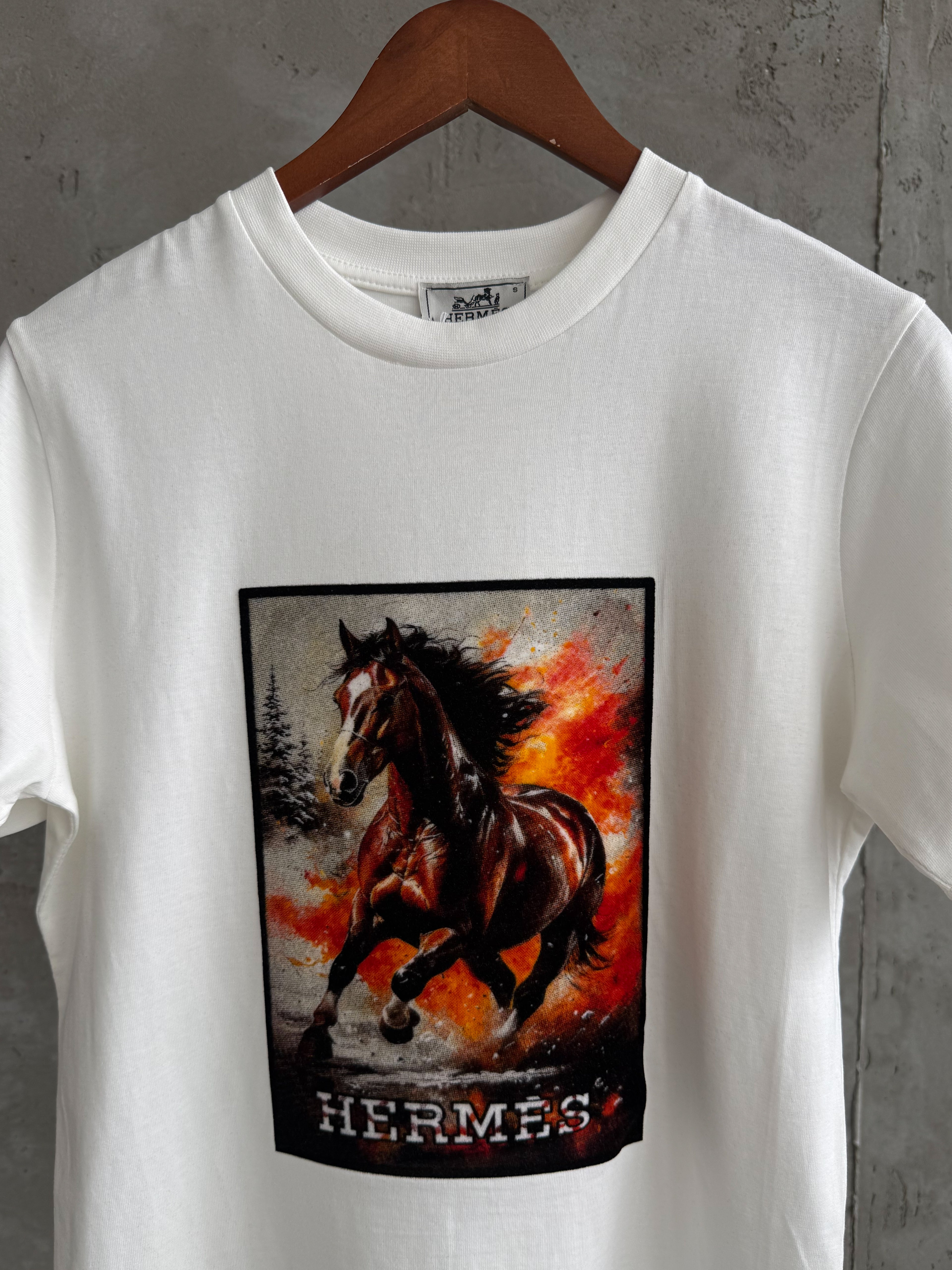 H13 Run beyaz tshirt