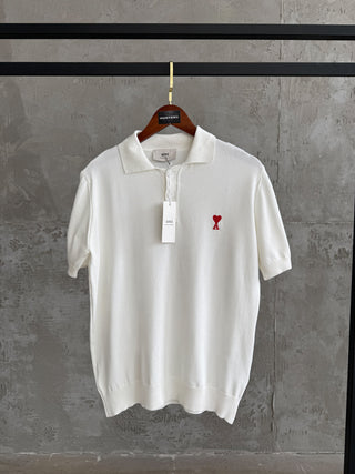 AI03 Yaka Triko beyaz tshirt
