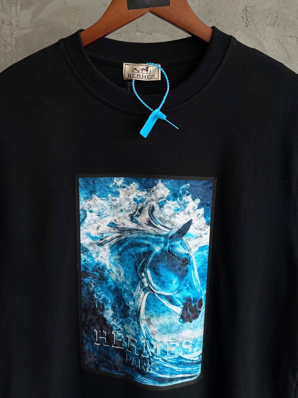 H05 aqua stallion siyah tshirt