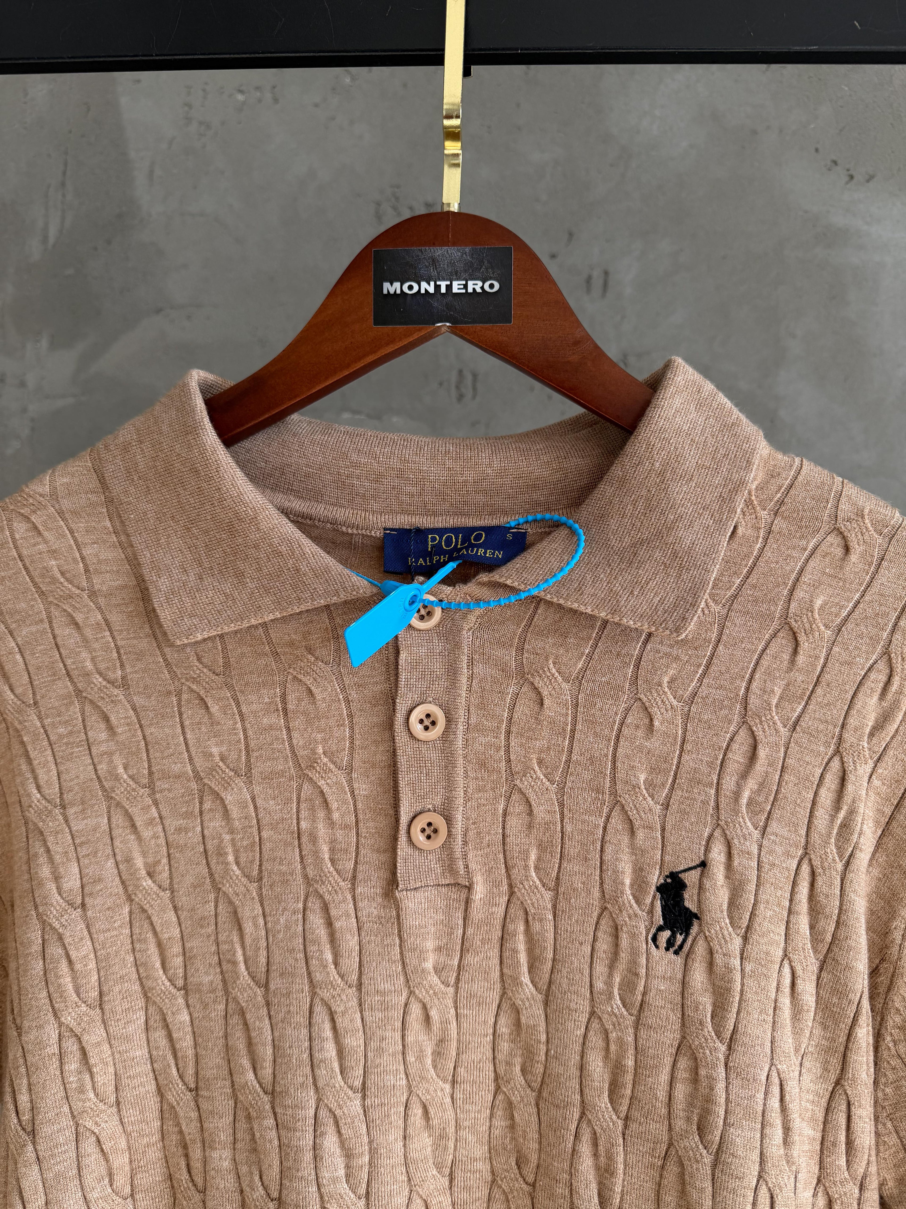 US01 Polo yaka camel tshirt