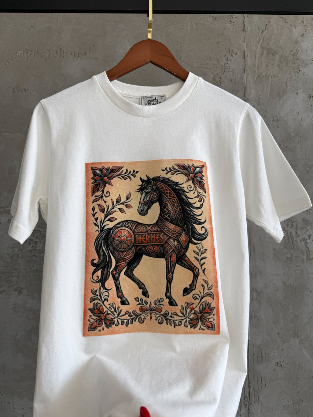 H09 Retro beyaz tshirt