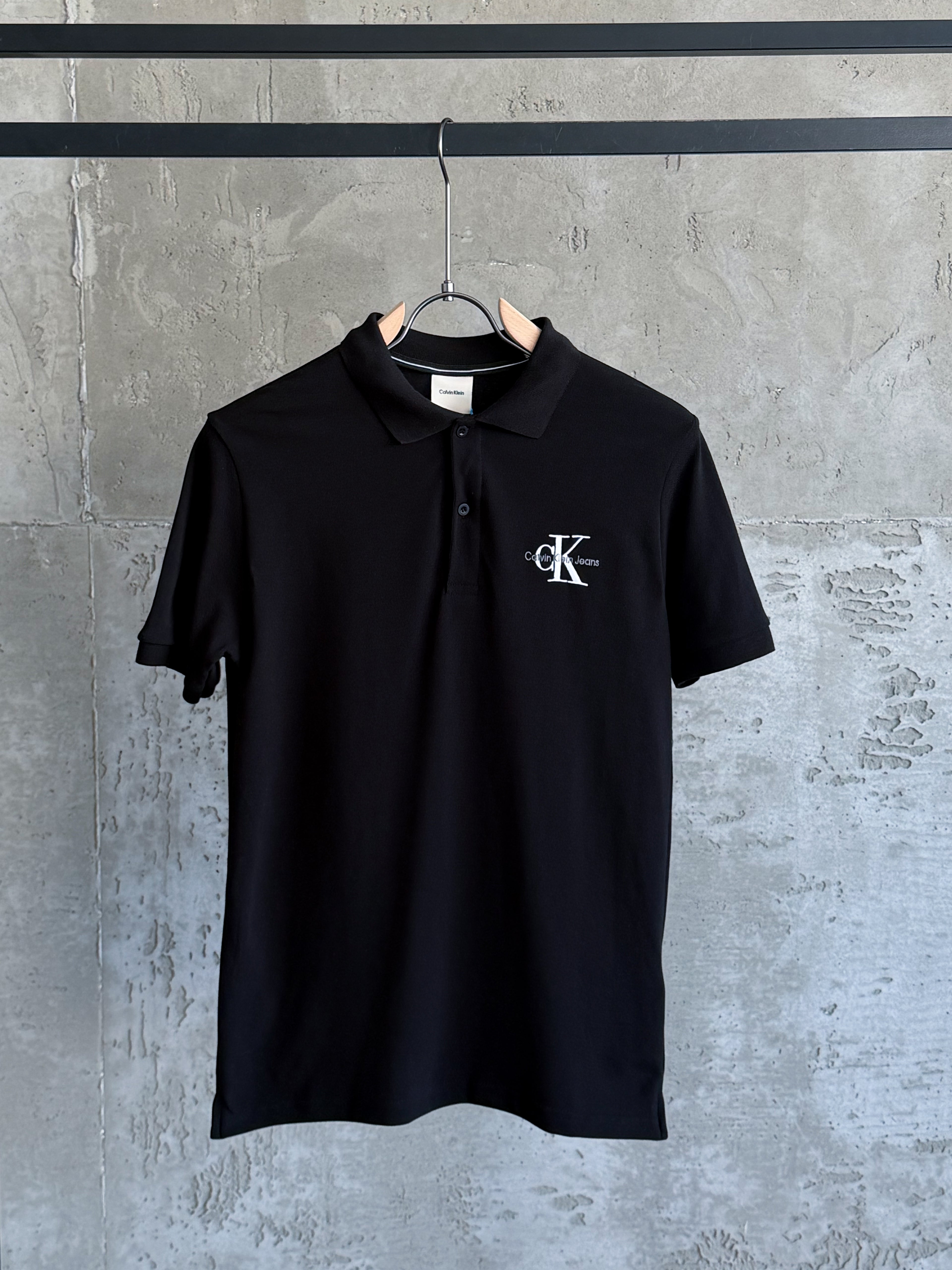 CK05 Polo Yaka siyah tshirt