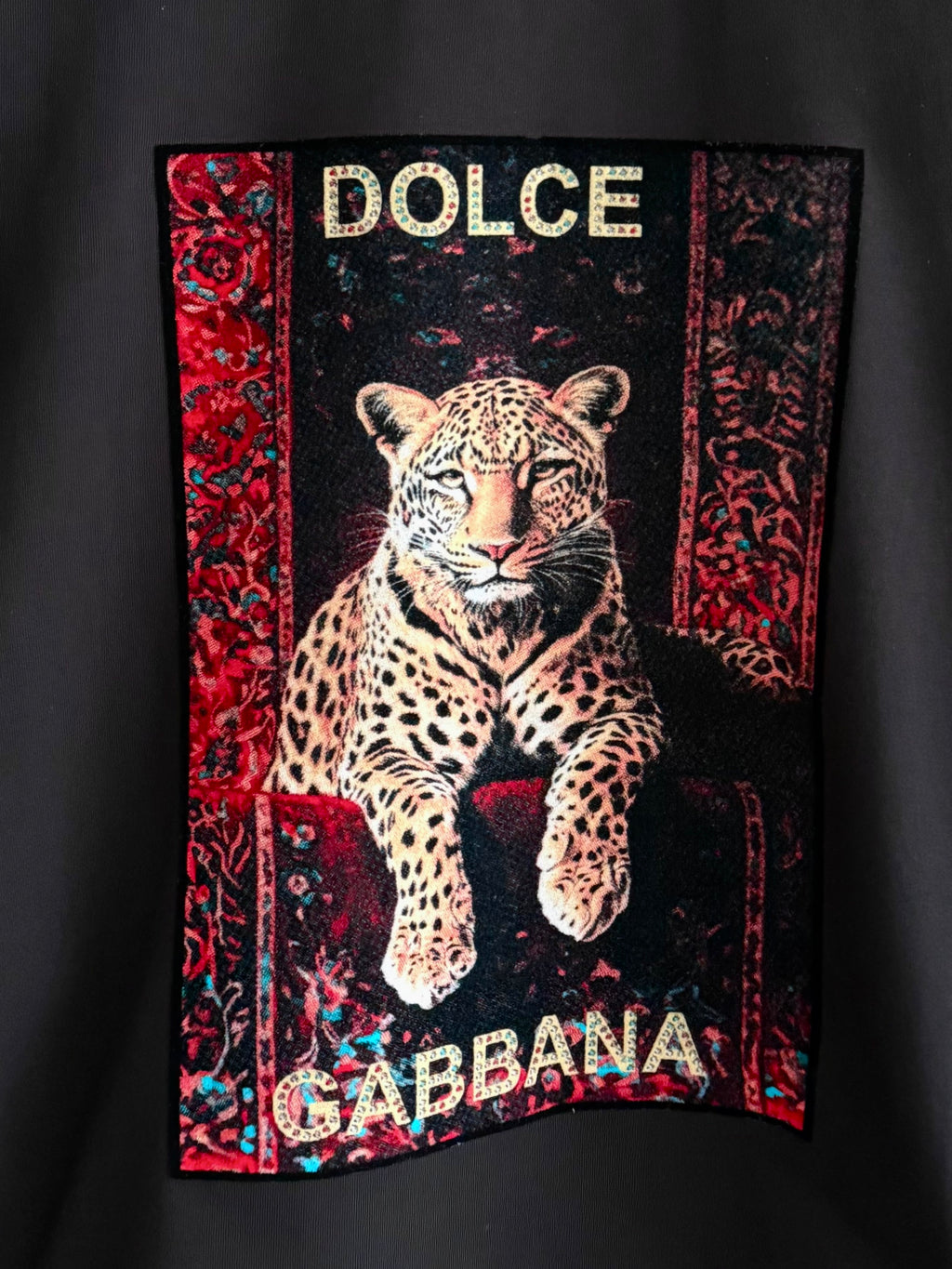 DG01 Leopar siyah tshirt