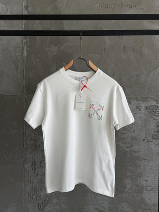 O&W01 X Butterfly beyaz tshirt
