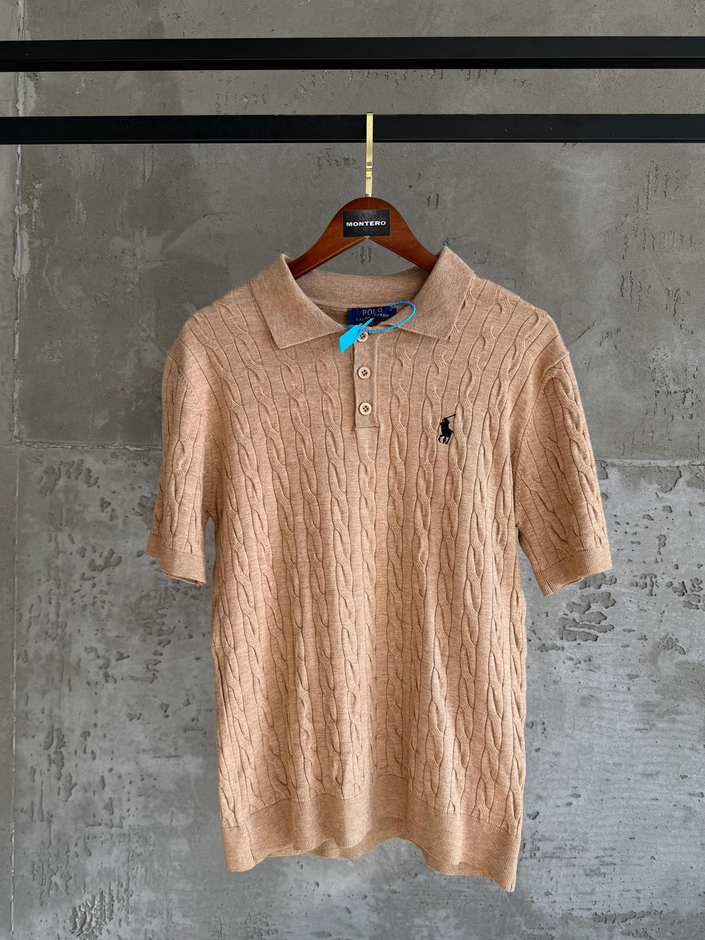 US01 Polo yaka camel tshirt