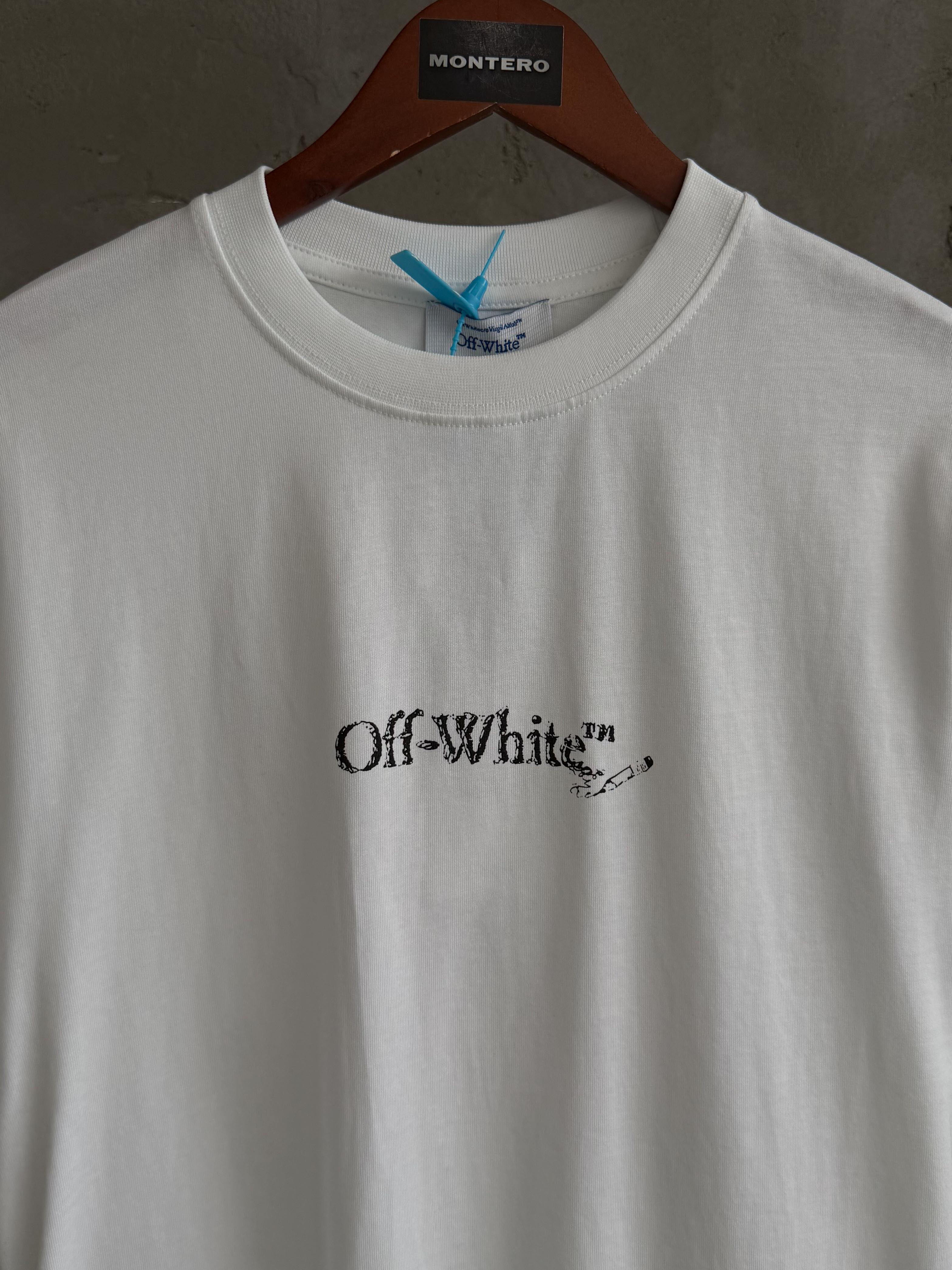 O&W04 New Season beyaz tshirt