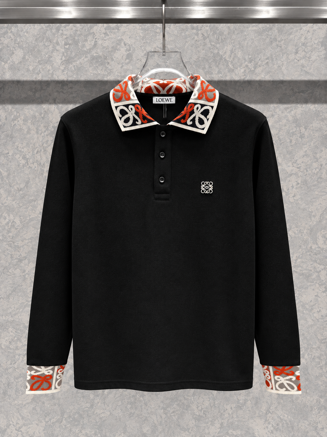 LW01 Polo Yaka Siyah Kazak