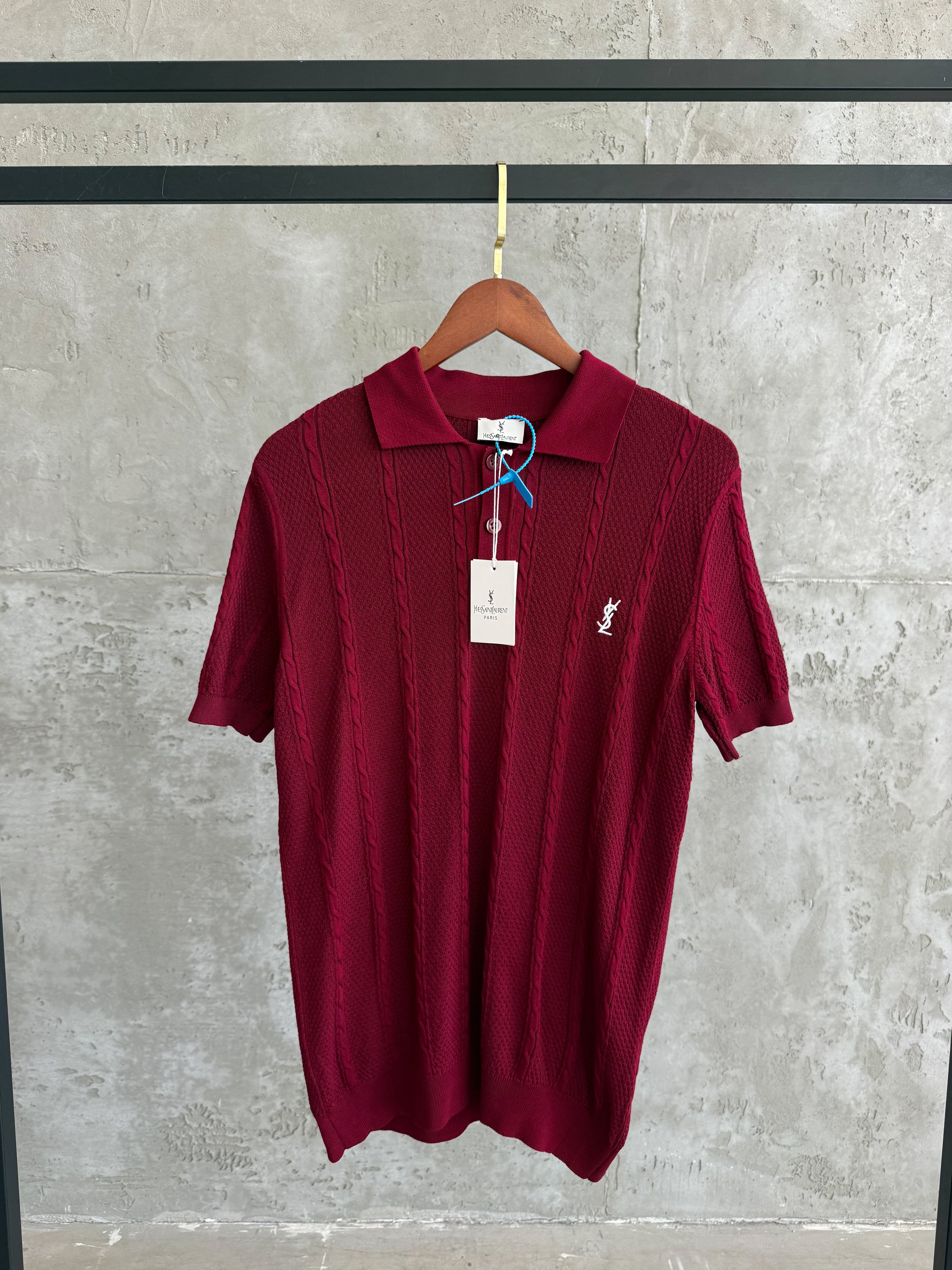 YSL Yaka Triko kırmızı