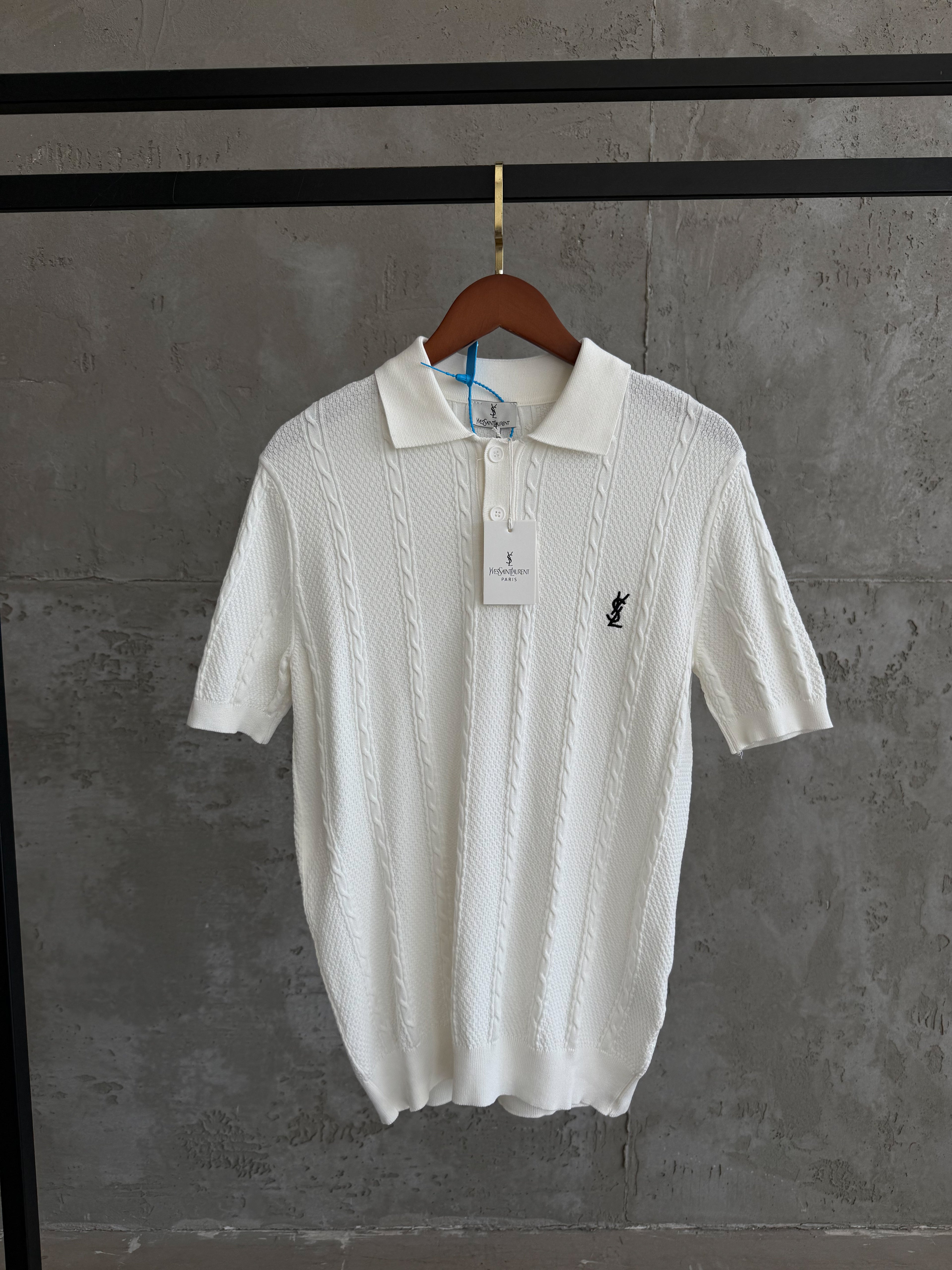 YSL Yaka Triko beyaz