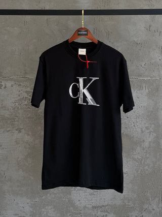 CK03 desenli premium siyah tshirt