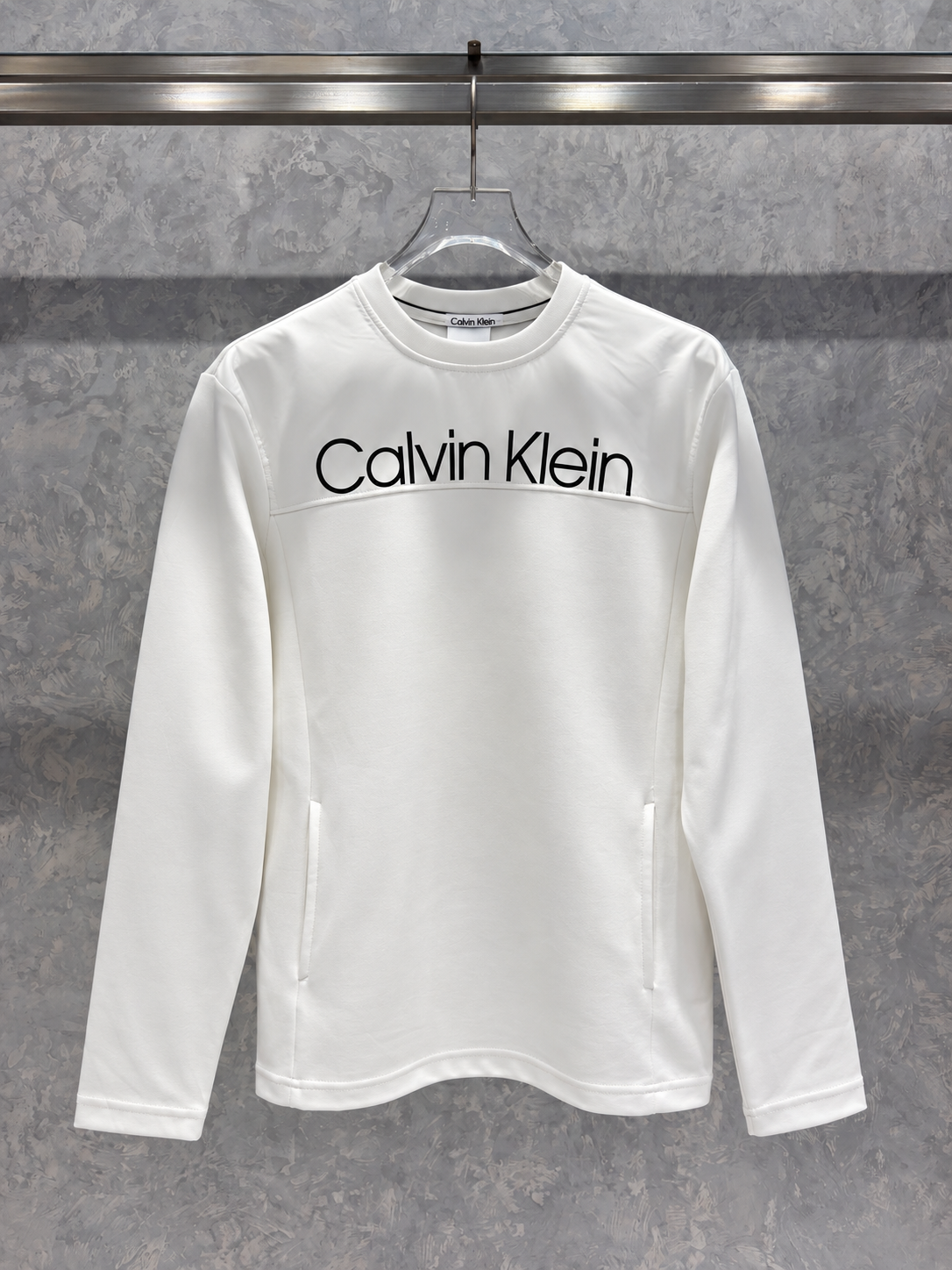 CK01 Cepli Beyaz Sweatshirt
