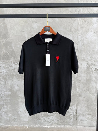 AI03 Yaka Triko siyah tshirt