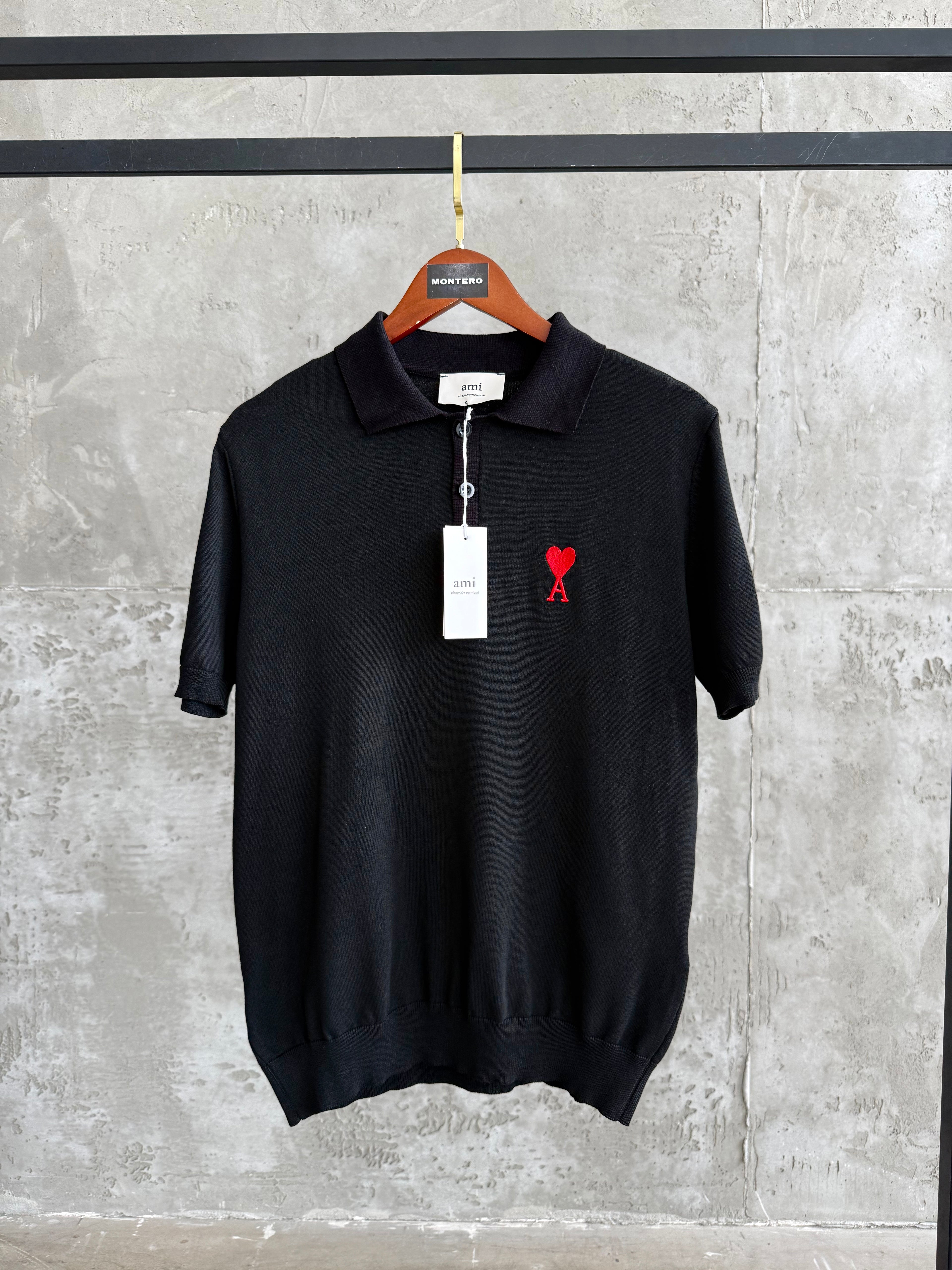 AI03 Yaka Triko siyah tshirt